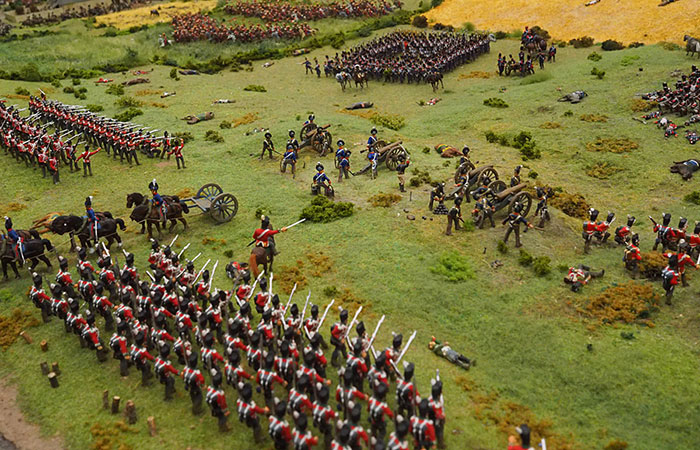 Maqueta de la batalla de Waterloo en el Museo de Miniaturas Militares de la Ciudadela de Jaca, en Huesca