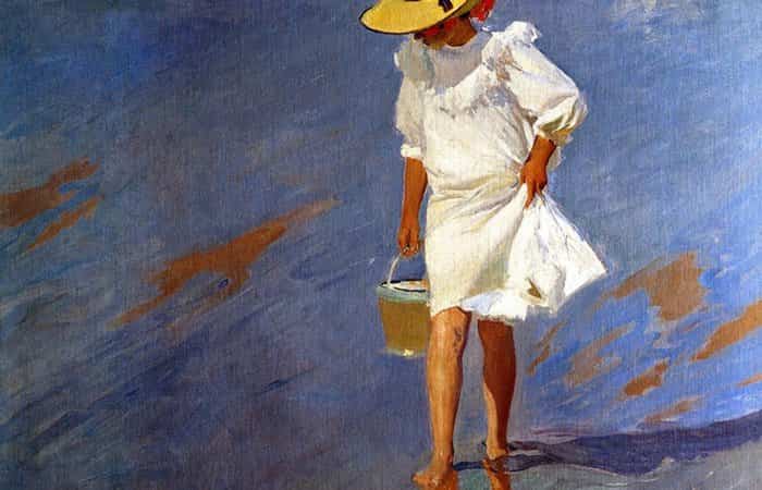 Mujer paseando por la playa, de Joaquín Sorolla