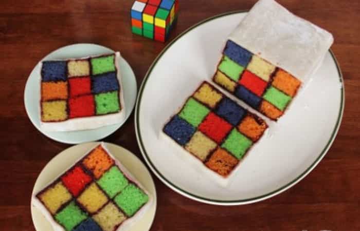 Tarta cubo de Rubik
