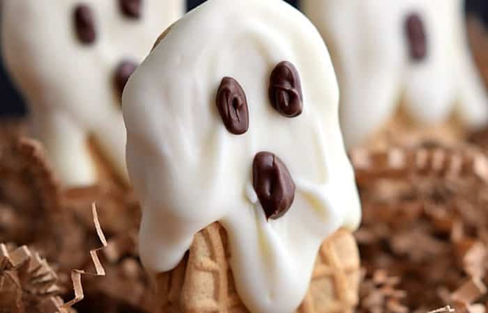 Dulces para Halloween: fantasmas de galleta
