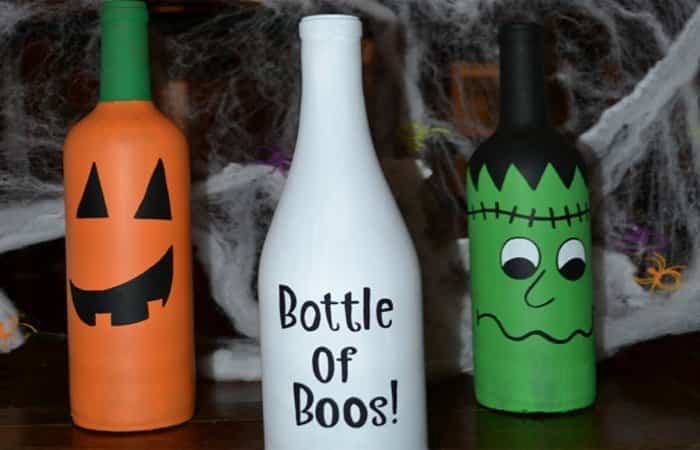 manualidades de Halloween botellas
