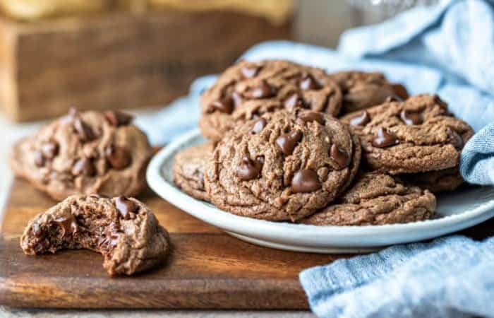 cookies con chips de chocolate y Nutella