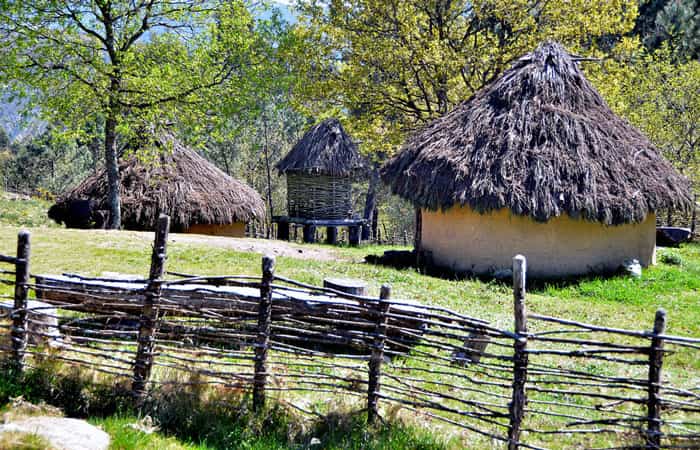 Recreación de poblado de la Edad del Bronce