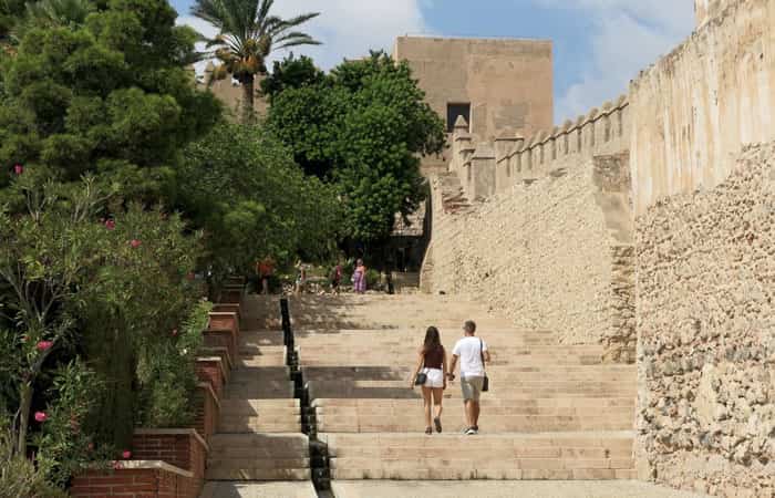 Escaleras de acceso a la Alcazaba de Almería