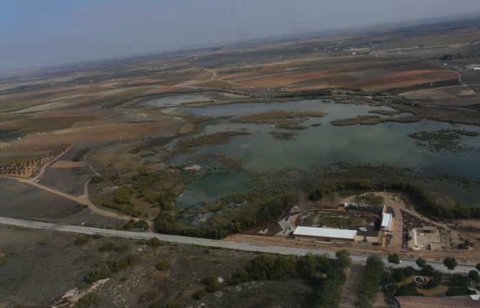 Vista aérea del Complejo Lagunar de Pedro Muñoz