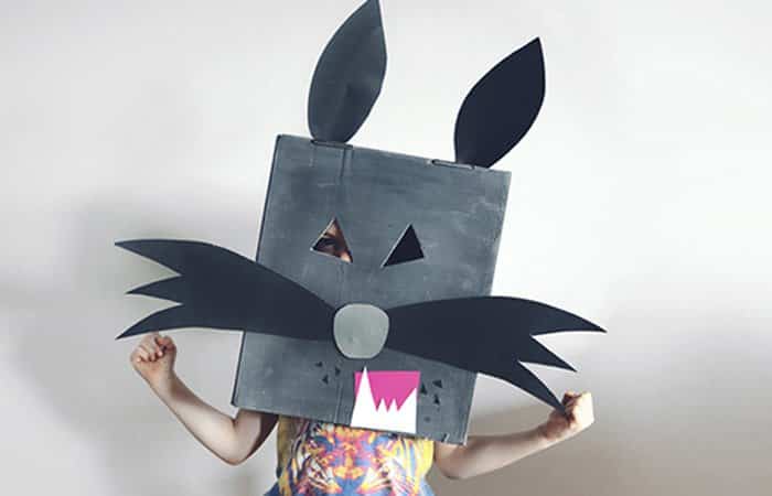 máscaras para Carnaval con cajas