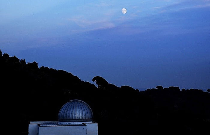 Observatorio de Tiana en el Parc de la Serralada de Marina, en Barcelona