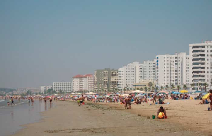 Playa de Valdelagrana en El Puerto de Santa María, Cádiz