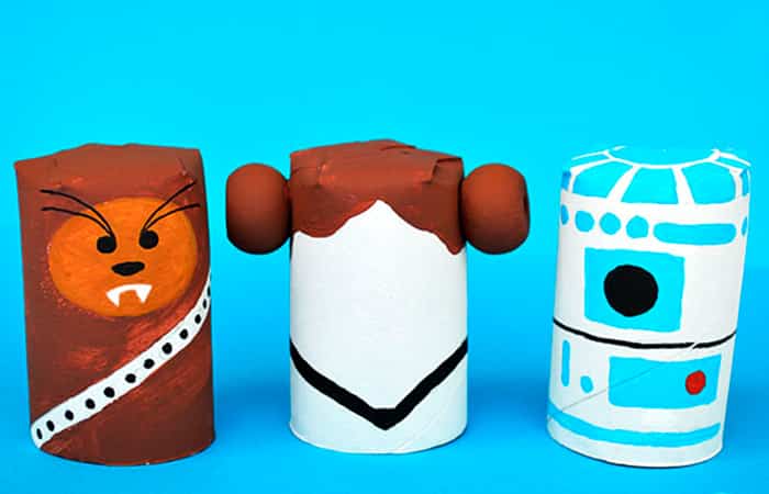 Manualidades de Star Wars, personajes con tubos de papel higiénico