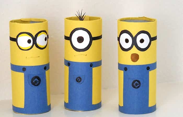 6 Personajes de película con tubos de papel higiénico