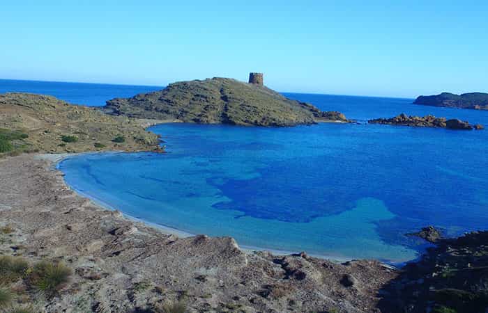 Playas para ir con niños en Menorca, cala Tamarells 