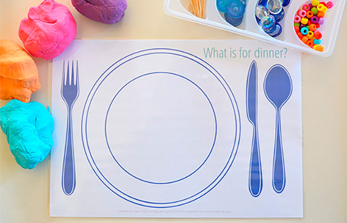 decorar dibujos con plastilina: comiditas