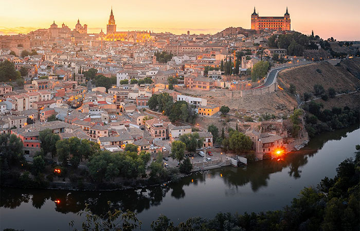Vista de Toledo y el río Tajo
