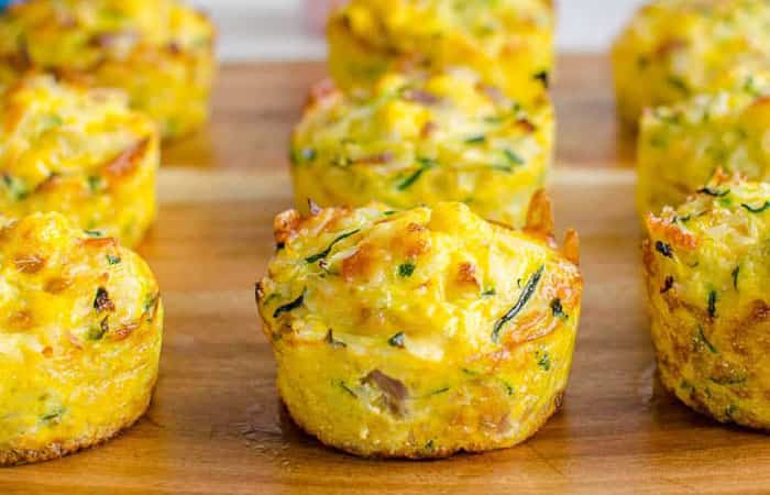 Recetas de muffins salados: Muffins de calabacín, queso y arroz blanco