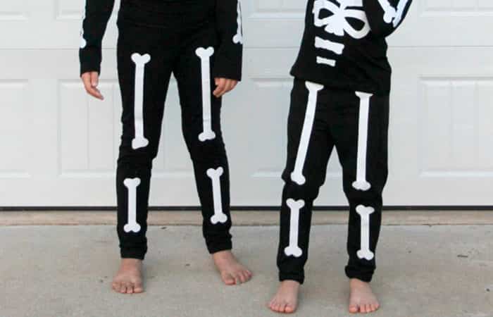 accesorios de Halloween: leggings esqueleto