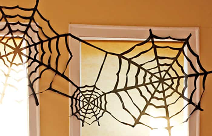 decoración para Halloween: telas de araña