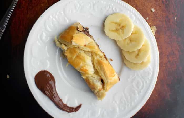 Trenzas-dulces: trenza de plátano y chocolate