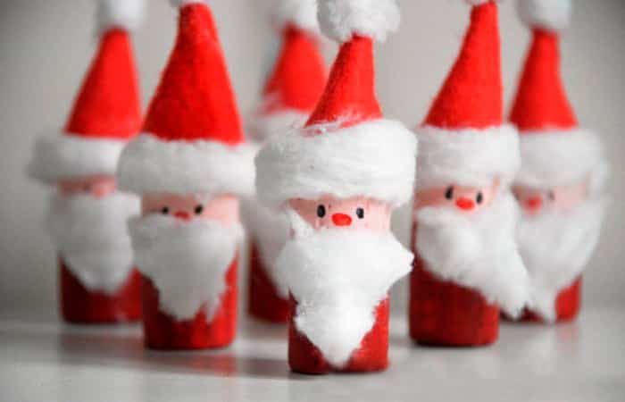 Actividades de Papá Noel con corchos