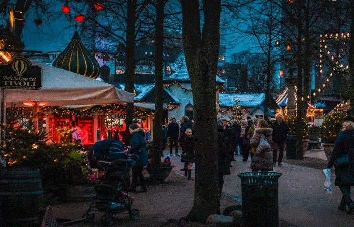 Mercado de Navidad del Parque Tivoli de Copenhague