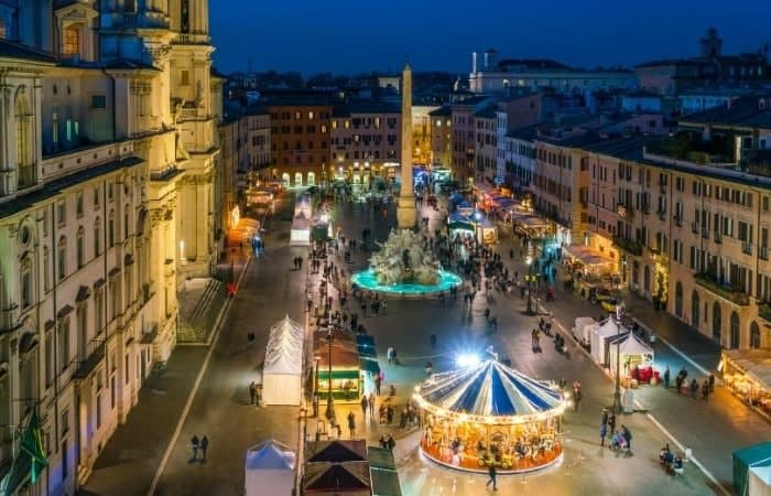 Mercadillos navideños de Europa: Piazza Navona, Roma