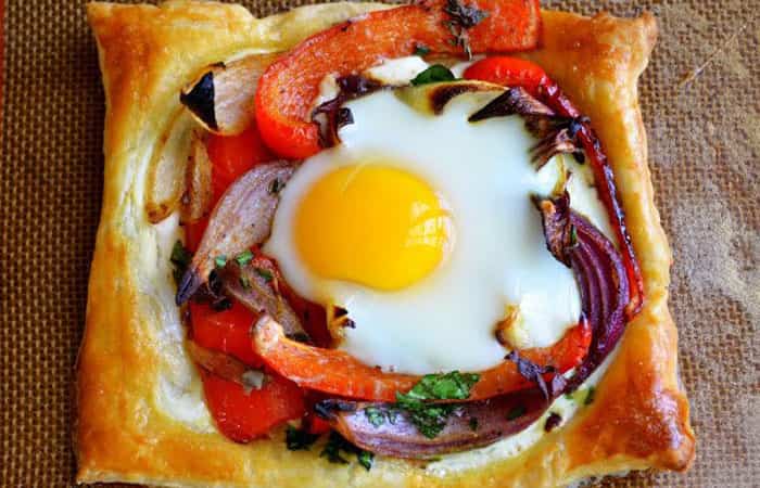 Recetas con pimiento: Tartaleta de pimiento y huevo
