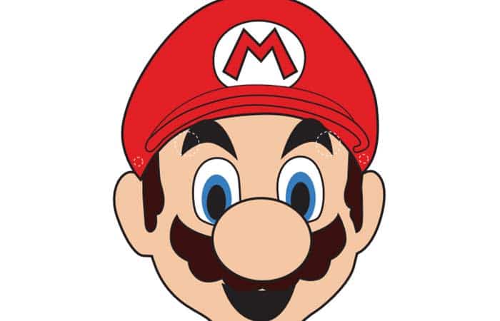 Antifaces con plantilla para imprimir: Super Mario