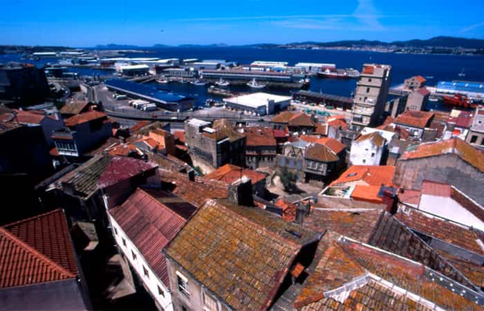 Barrio de O Berbés, cerca del Mirador del Olivo, en Vigo