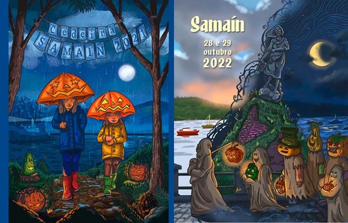 El origen gallego de Halloween: carteles de Samaín