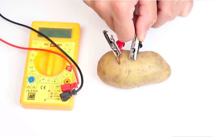 experimentos científicos: batería de patata