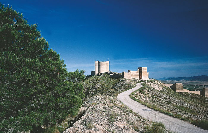 Castillo de Jumilla en la región de Murcia