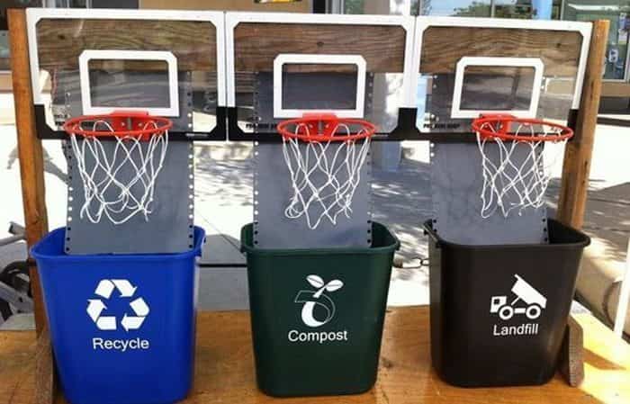 juegos para reciclar con baloncesto