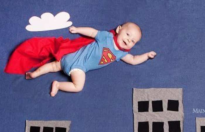 fotografías de bebés Superman