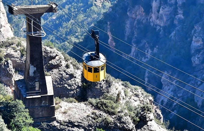 Vista del funicular Aeri de Montserrat