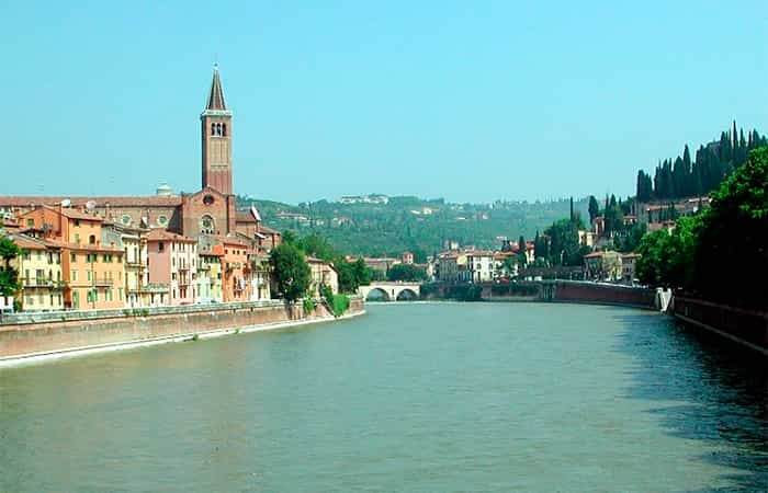 Verona con niños, recorrido por el río