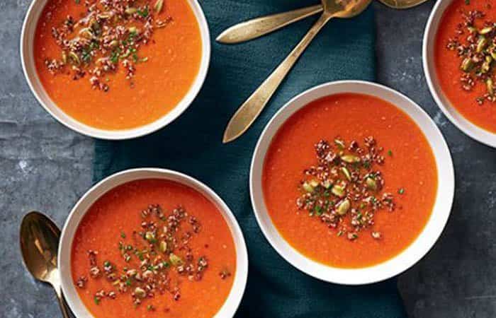 recetas fáciles con quinoa sopa de tomate