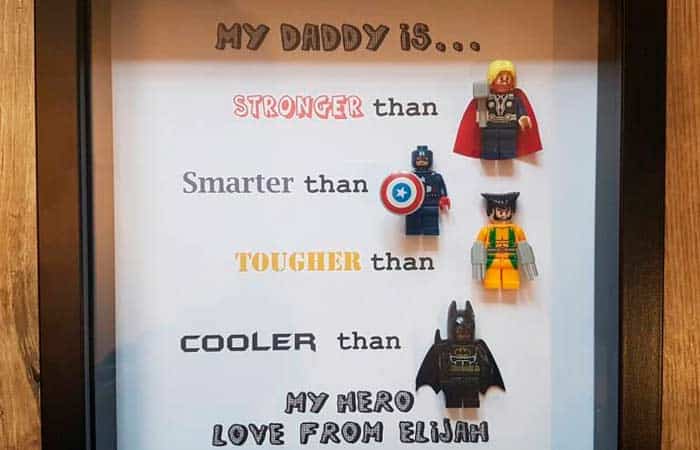 Manualidades con Lego para el Día del Padre, cuadro