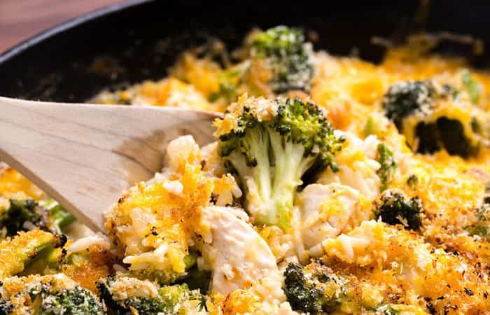 Recetas de arroz al sartén con pollo y brócoli
