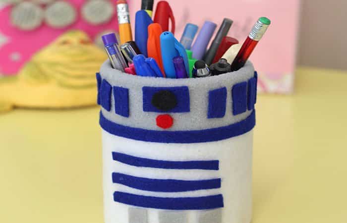 manualidades para fanáticos de Star Wars bote para lápices