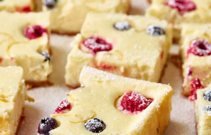 Snacks con queso: Bocaditos de pastel de queso 