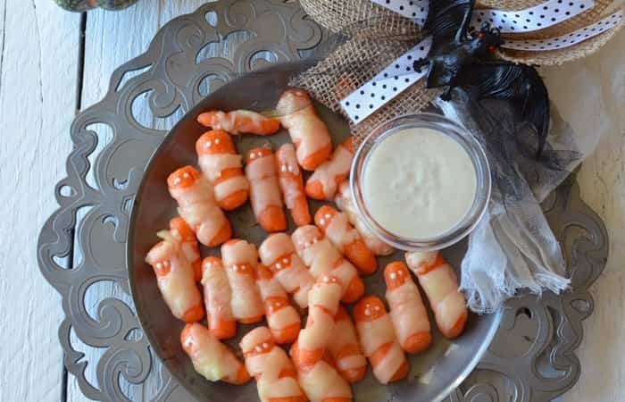 aperitivos para halloween zanahoria
