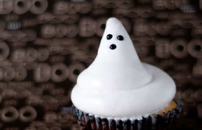 cupcakes de halloween fantasma