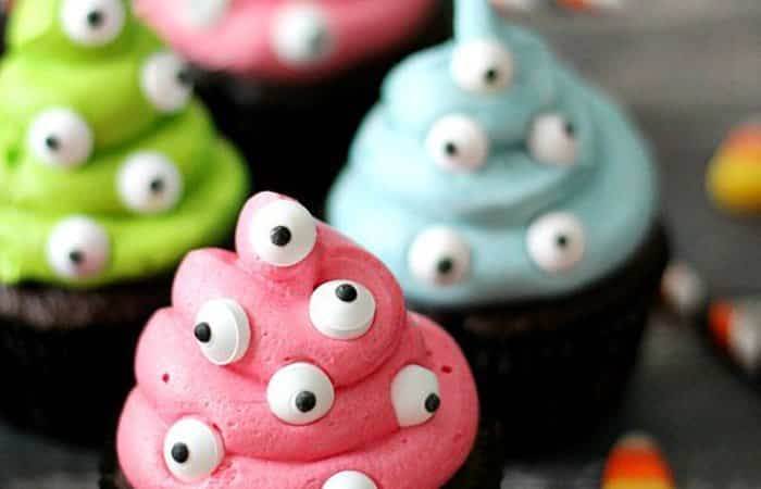 cupcakes de halloween monstruo