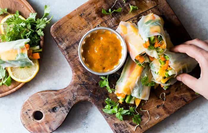 recetas de verduras sanas rollitos vietnamitas