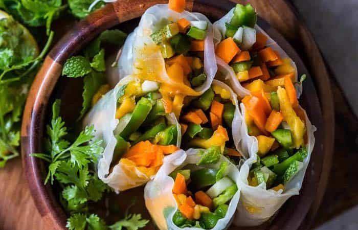 recetas de verduras sanas rollos vietnamitas