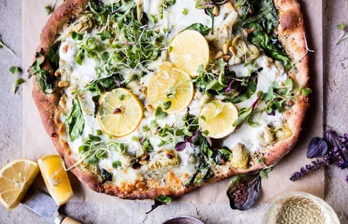 pizzas saludables alcalchofas
