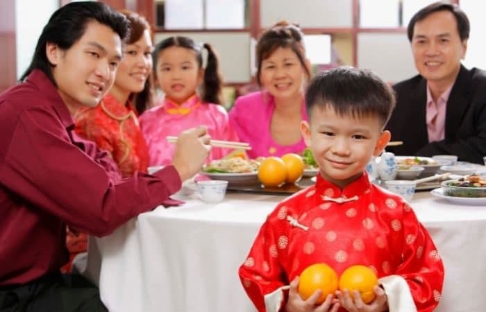 celebración del año nuevo chino: familia