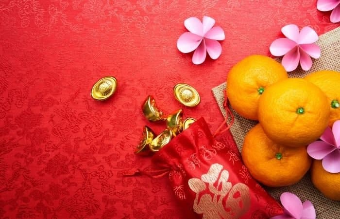celebración del año nuevo chino: decoración, el rojo, el preferido