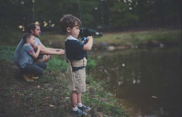 Pesca con niños
