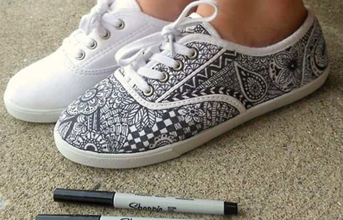 zentangle en zapatillas