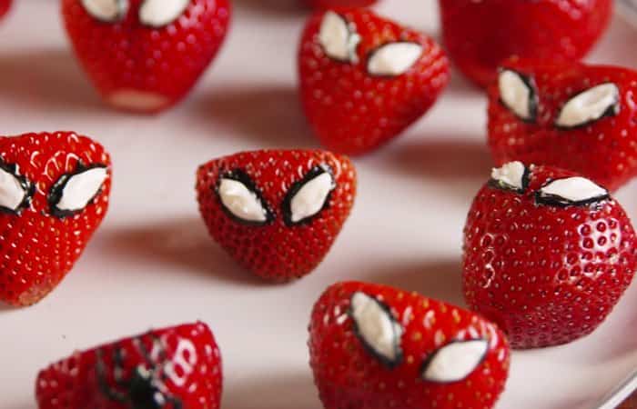 Fiesta de Spider-Man dulces fresas